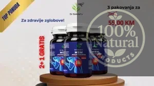 Dr. Gabriels' product for healthier joints, promoting zdravije zglobove, featured in a web news article.