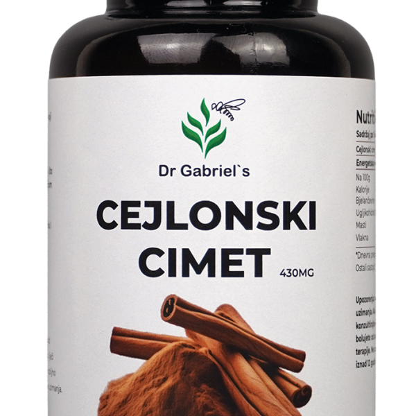 "Dr Gabrielov Cejlonski cimet u staklenoj tegli, prirodni začin za poboljšanje zdravlja i jačanje imuniteta."