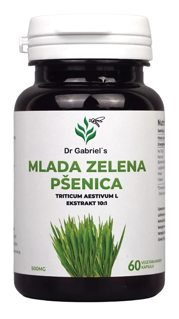 zelena psenica u crnoj plasticnoj kutiji