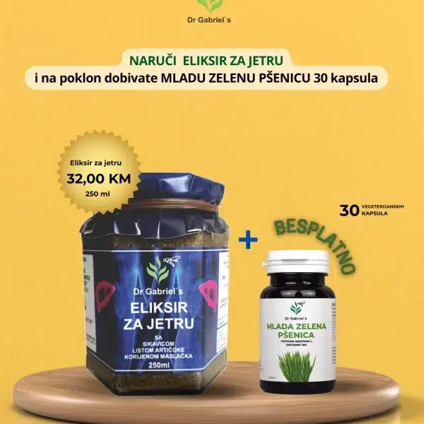 Eliksir za jetru prirodni preparat sa sikavicom artičokom maslačkom za detoksikaciju organizma