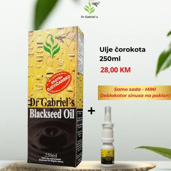 BSO - Ulje čorokota 250 ml + Poklon Mini deblokator sinusa