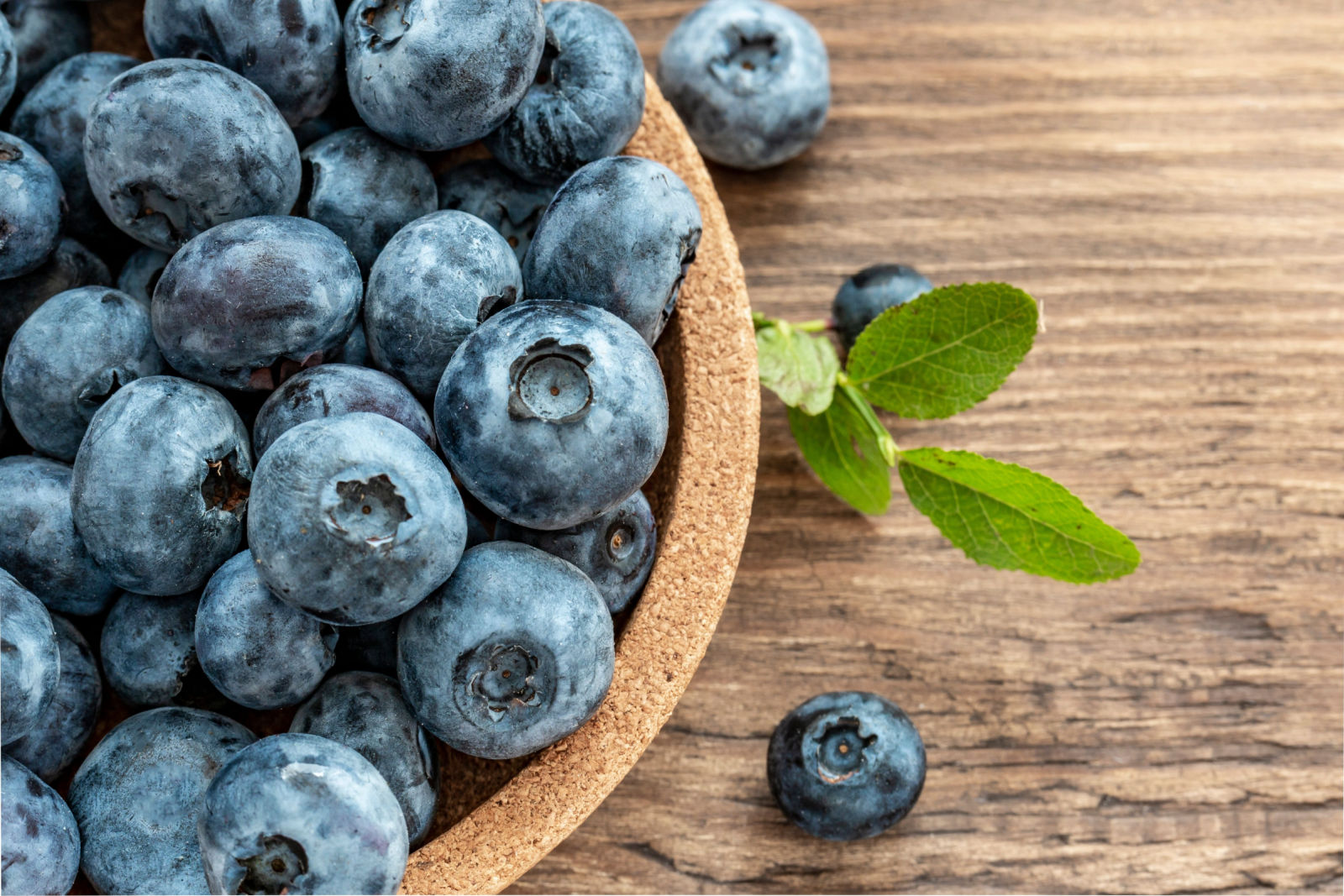 divlja borovnica na stolu drvenom