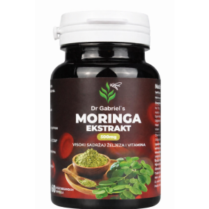 Moringa ekstrakt 500mg s visokim sadrzajem zeljeza, vitamina i antioksidansa.