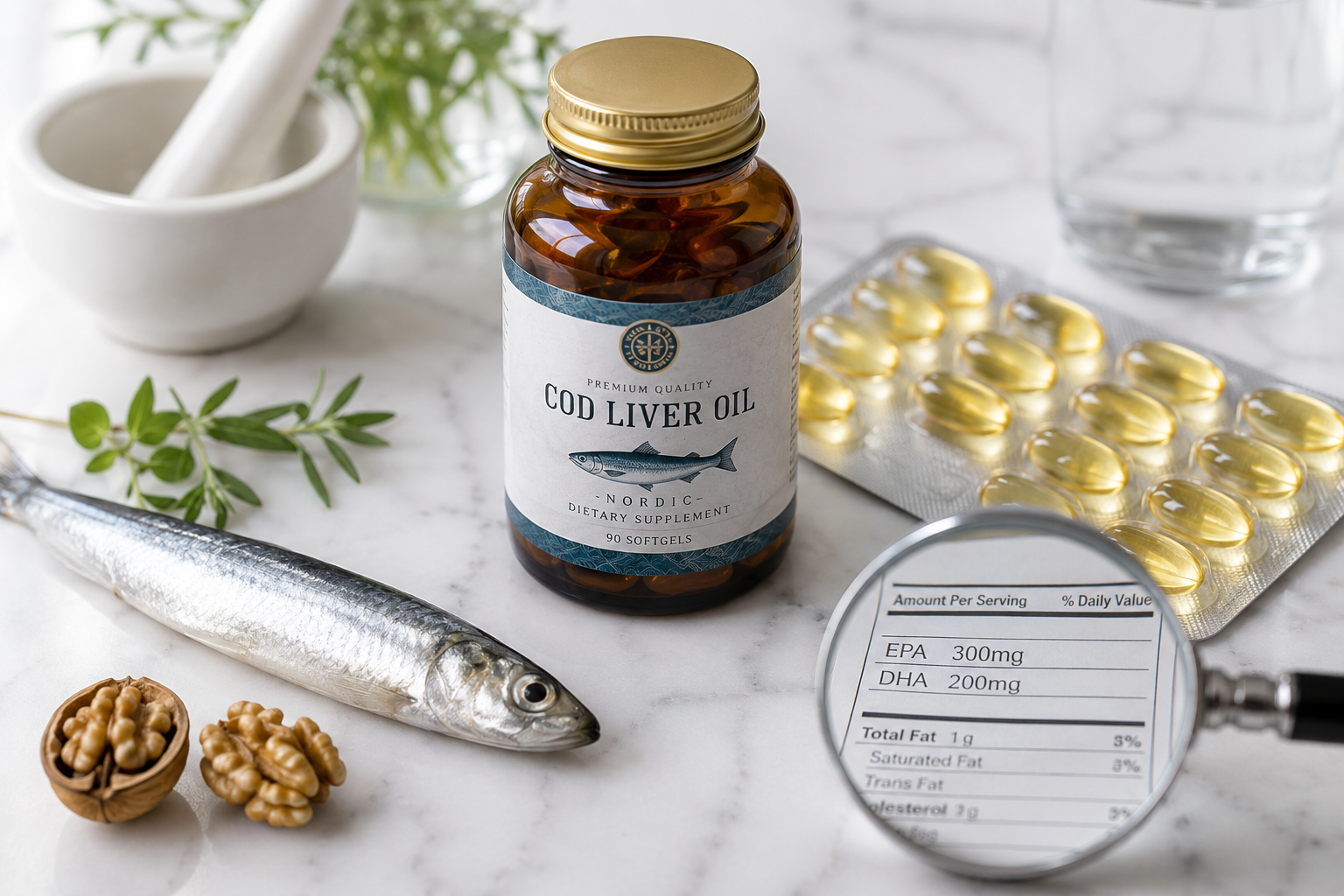 Omega 3 ulje jetre bakalara kapsule EPA DHA deklaracija čitanje etikete Bosna