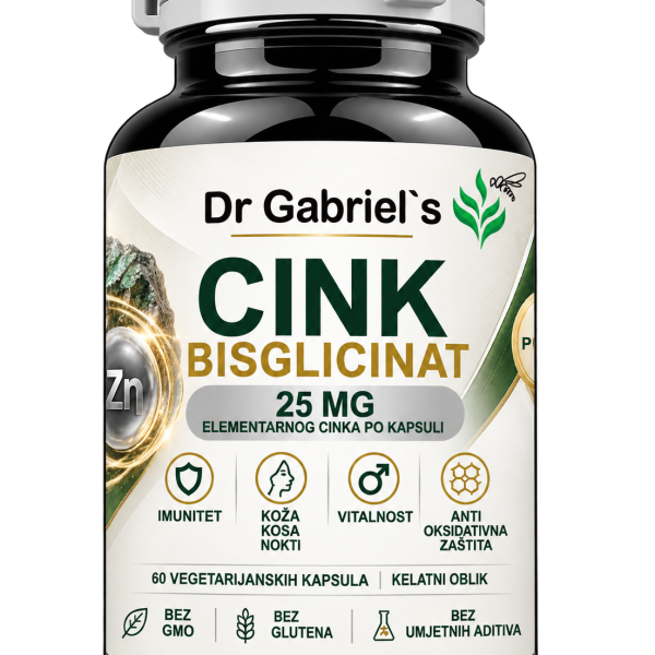 Cink bisglicinat 25 mg kelirani kapsule Dr. Gabriel's
