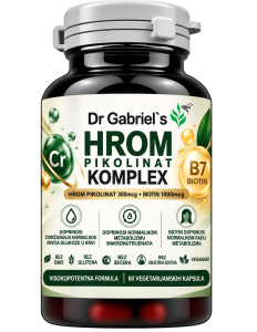 Krom pikolinat 300 µg + biotin 1000 µg kapsule Dr. Gabriel’s