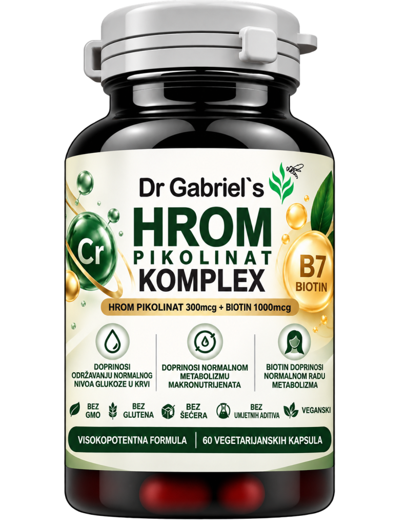 Krom pikolinat 300 µg + biotin 1000 µg kapsule Dr. Gabriel’s