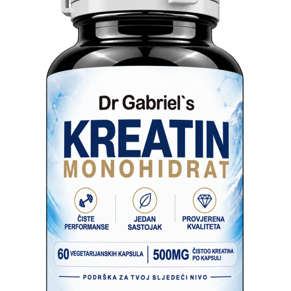 Dr. Gabriel's Kreatin Monohidrat 500 mg 60 vegetarijanskih kapsula