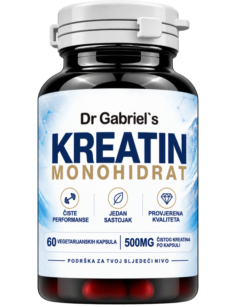 Dr. Gabriel's Kreatin Monohidrat 500 mg 60 vegetarijanskih kapsula
