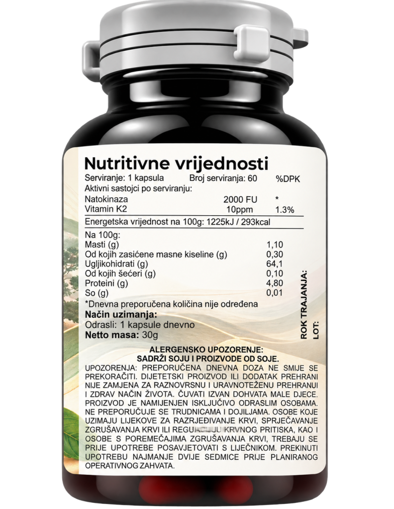 Natokinaza 2000 FU 100 mg – 60 kapsula | Dr. Gabriel's