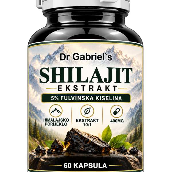 Shilajit ekstrakt 5% fulvinska kiselina kapsule Dr. Gabriel's