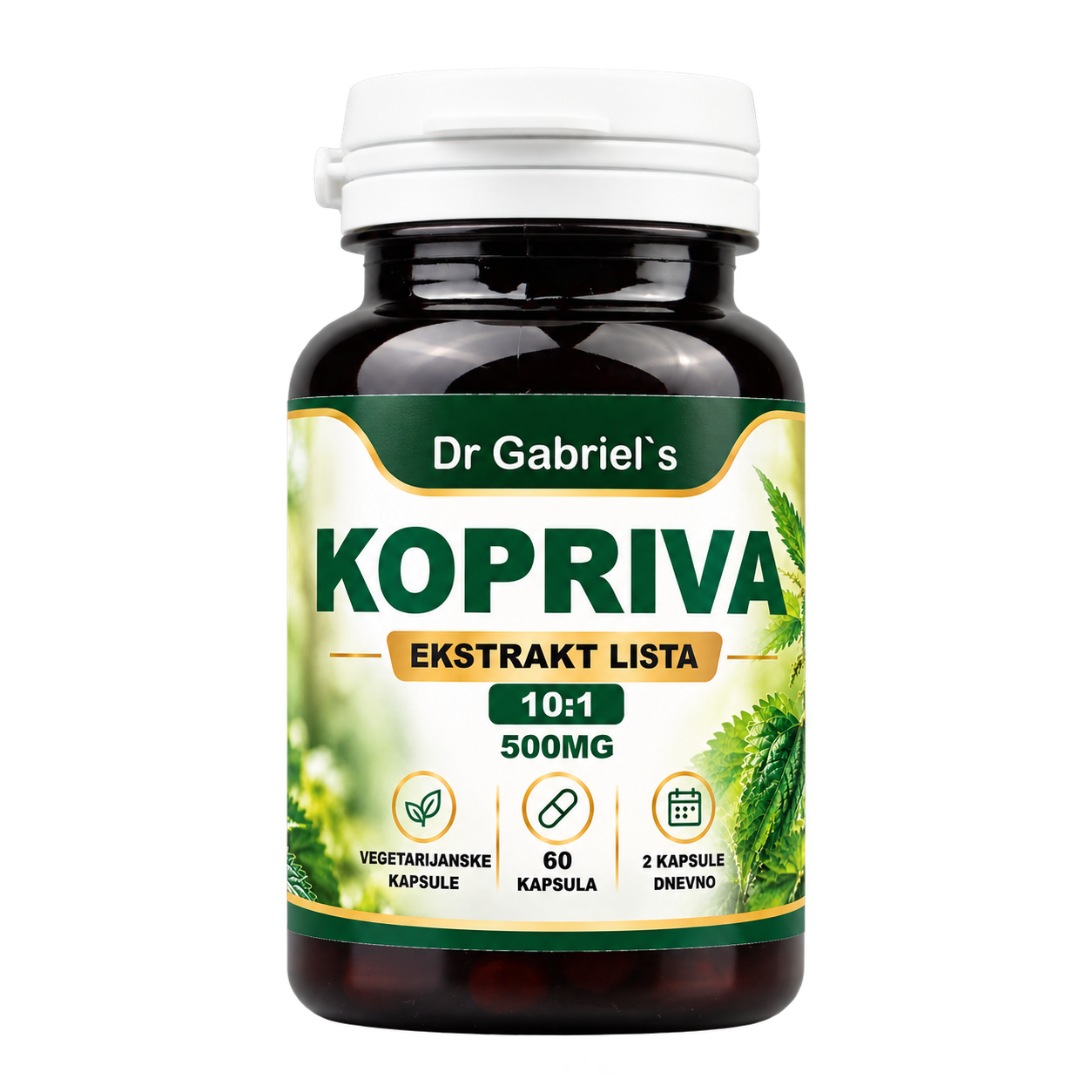 Kopriva ekstrakt lista Dr. Gabriel's — kopriva kapsule 500 mg, 60 komada