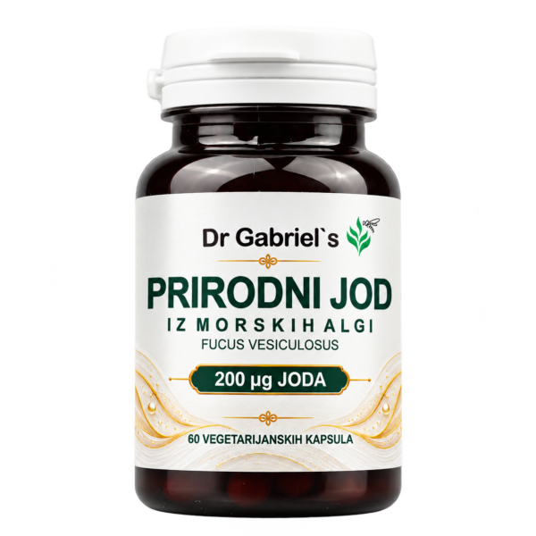 Prirodni jod iz morske alge Dr Gabriel's — jod kapsule 200 µg, 60 komada