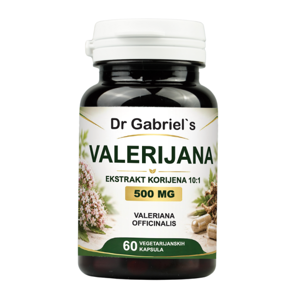 Valerijana Dr Gabriel's — ekstrakt korijena odoljena 500 mg, 60 kapsula